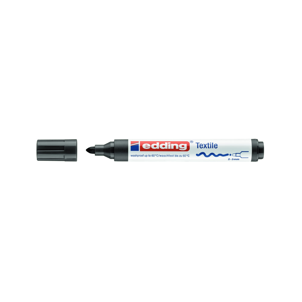 Marker Edding 4500 pentru textile, permanent, varf rotund 2-3 mm, negru Marker Edding 4500 pentru textile, permanent, varf rotund 2-3 mm, negru